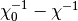 \chi_0^{-1}-\chi^{-1}